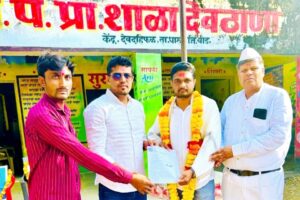 देवठाणा-जैतापूर ग्रुप ग्रामपंचायत तंटामुक्ती अध्यक्षपदी गणेश सोळंके 