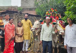 माजलगावात पारंपारिक पध्दतीने बैलपोळ्याची मिरवणूक उत्साहात
