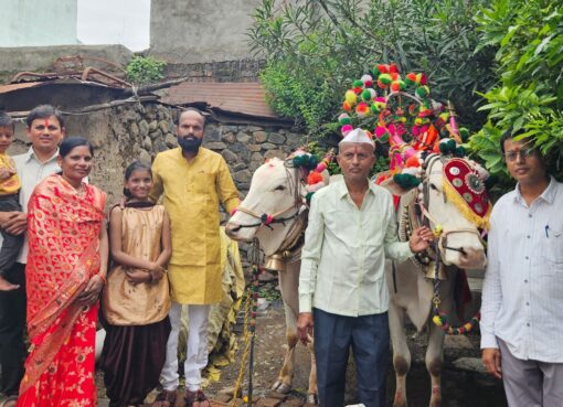 माजलगावात पारंपारिक पध्दतीने बैलपोळ्याची मिरवणूक उत्साहात