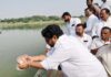 अजितदादांच्या अस्थींचे मंजरथ येथे विसर्जन