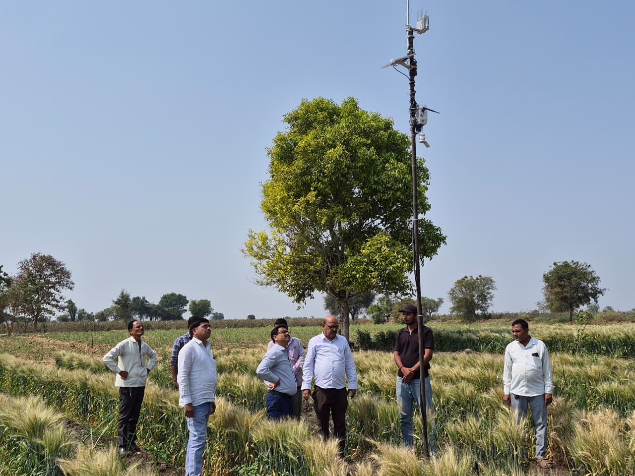 माजलगाव तालुक्यातील पहिले ए.आय. आधारित हवामान केंद्र गंगामसला-तेलगाव खुर्द येथे कार्यान्वित