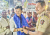 माजलगावात डीजेमुक्त मिरवणूक; तीन मंडळांचा पोलिसांकडून सन्मान