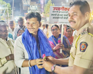 माजलगावात डीजेमुक्त मिरवणूक; तीन मंडळांचा पोलिसांकडून सन्मान